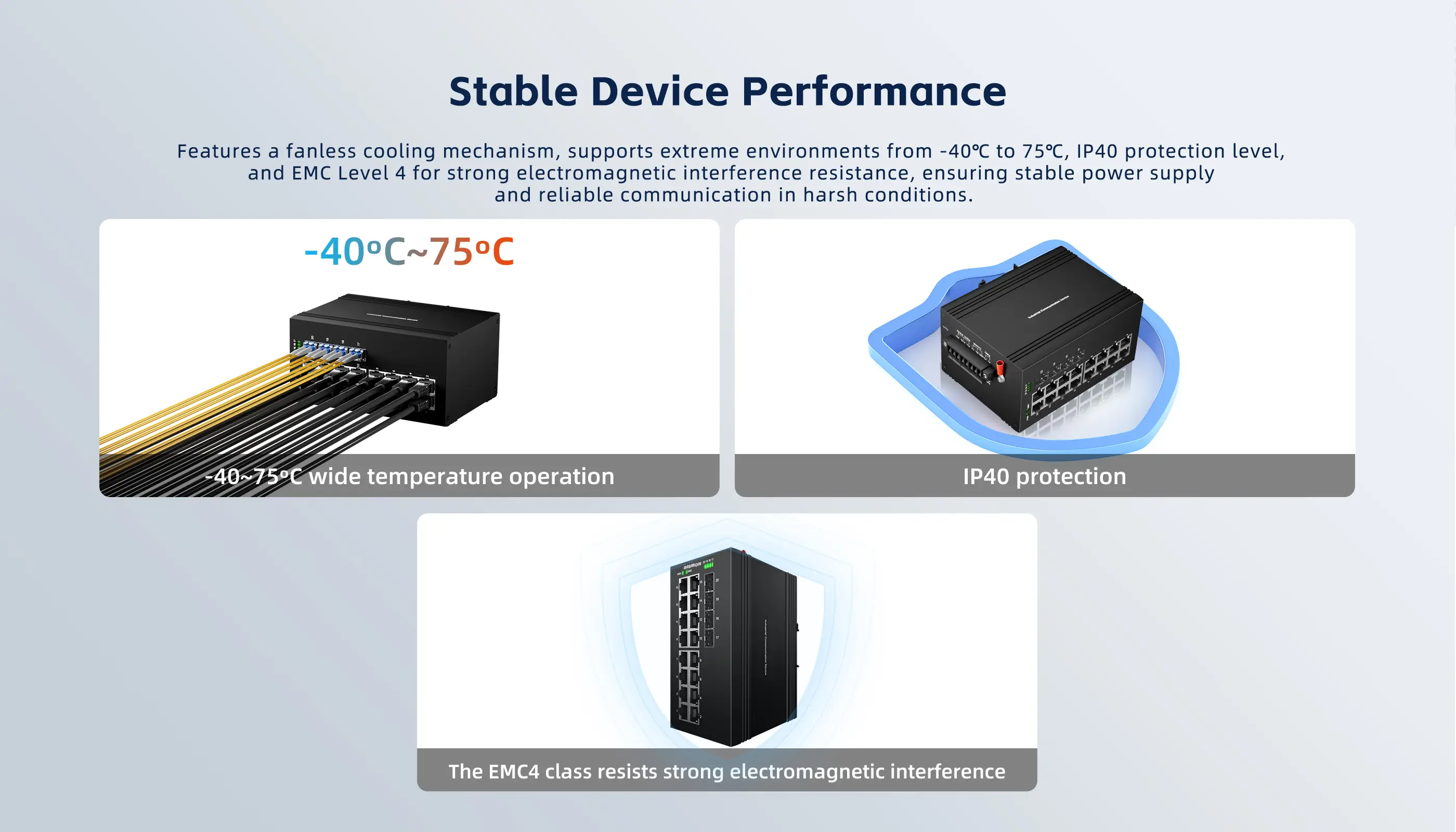 16Port 1000Base-T with 4SFP 1GB L2 Managed Industrial switch